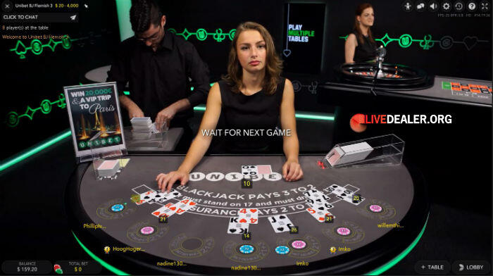 Unibet live blackjack