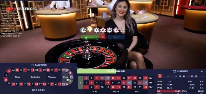 Ezugi Live European Roulette place bets