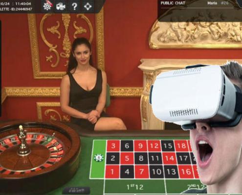 VR goggle live roulette