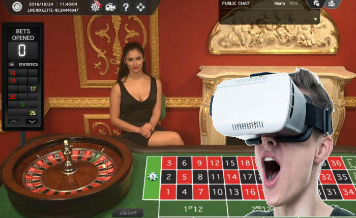 VR goggle live roulette