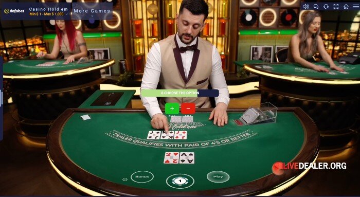 Ezugi Casino holdem deal