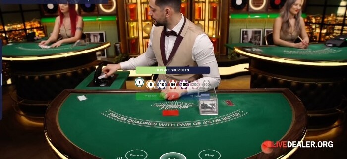 Ezugi Casino holdem placebets
