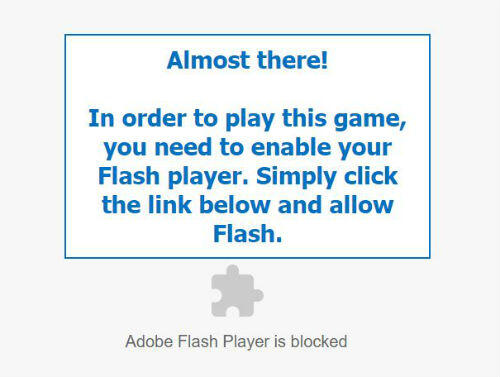 Adobe Flash Blocked