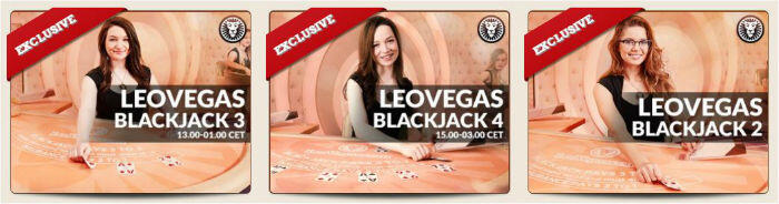 More Leo Vegas private blackjack tables