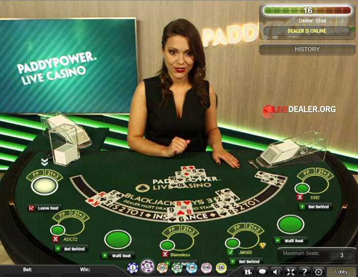 live blackjack @ paddy power
