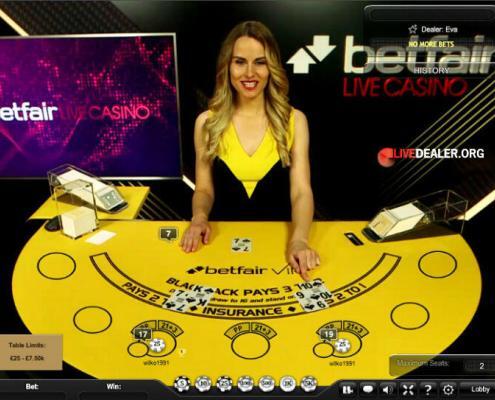 VIP live blackjack @ Betfair