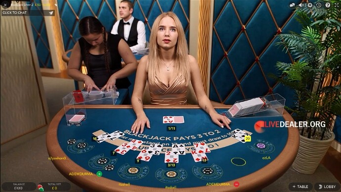 blackjack table Silver 2