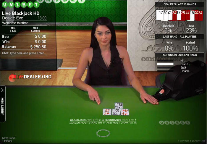 As played at Unibet shuffle master