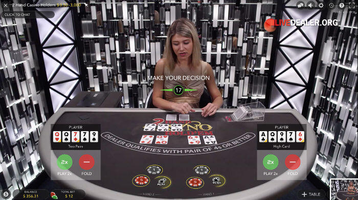 2 Hand Casino Hold'em Call or Fold