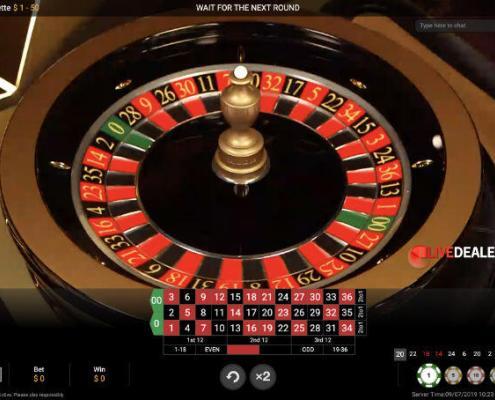 Playtech American Roulette wheel