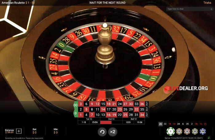 Playtech American Roulette wheel