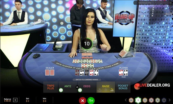 Heads Up Holdem River Raise-x1