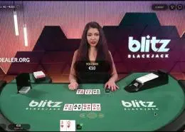 blitz blackjack win