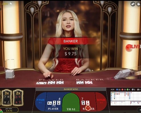 lightning baccarat win