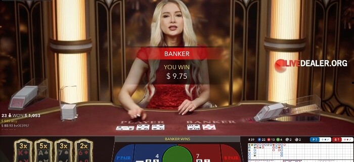 lightning baccarat win