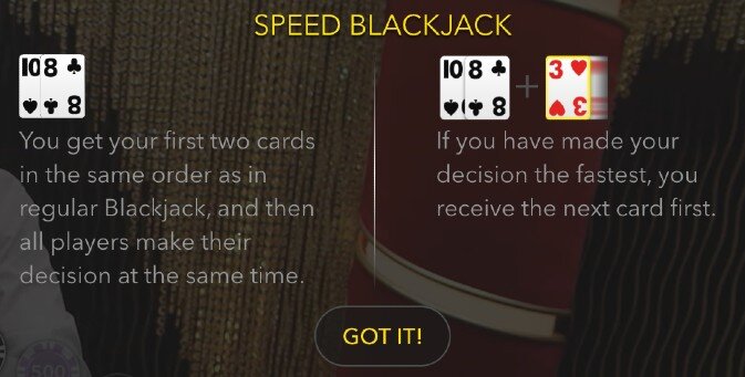 speed blackjack info