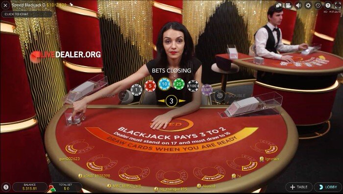 speed blackjack placebets