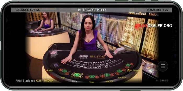 iphone live blackjack bets accepted