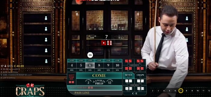 craps-placebets