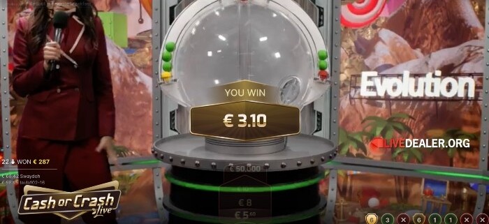 Cash or Crash win
