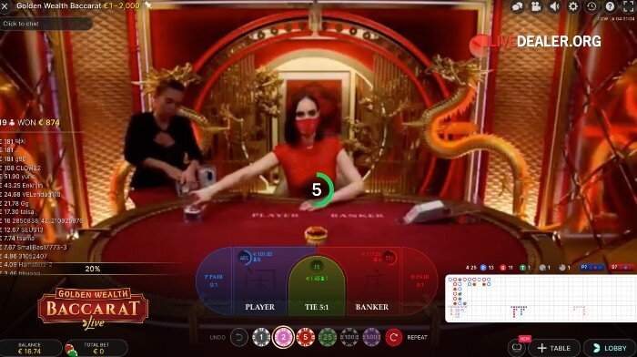 Golden Wealth Baccarat placebets