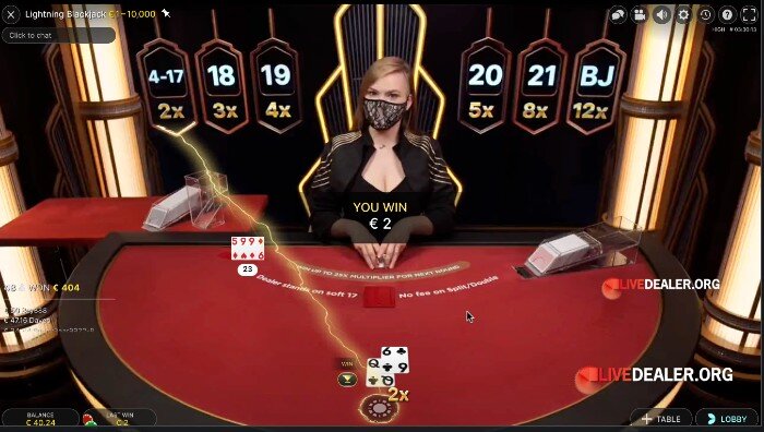 Lightning Blackjack 2x
