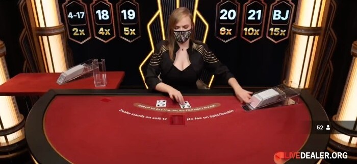Lightning Blackjack multipliers