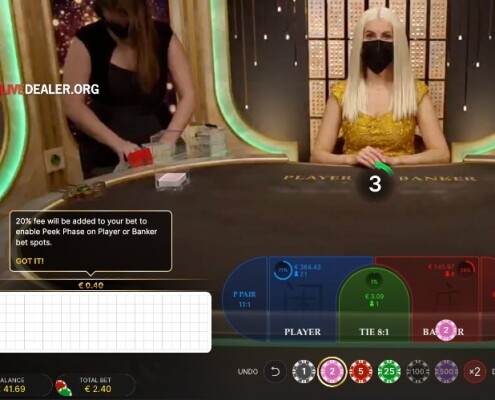 peek baccarat fee