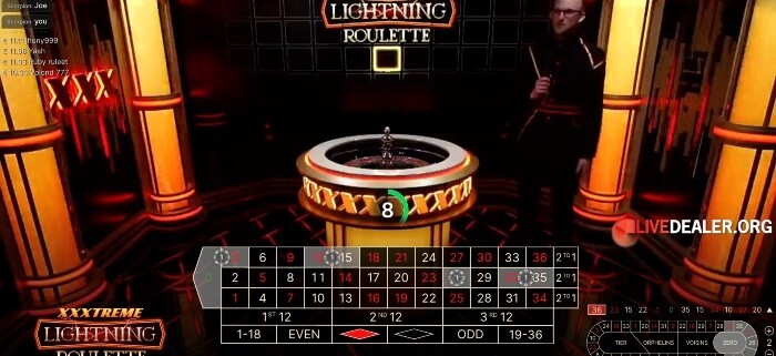 xxxtreme live roulette place bets