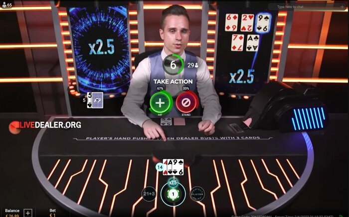Quantum Blackjack Plus mulitplierdealt