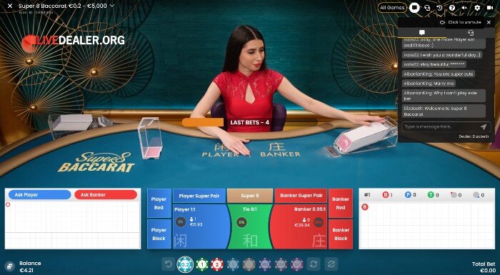 Super 8 Baccarat last bets