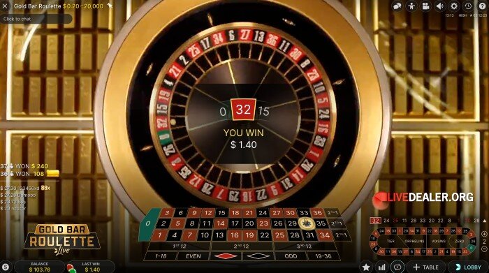 Gold Bar Roulette 32win