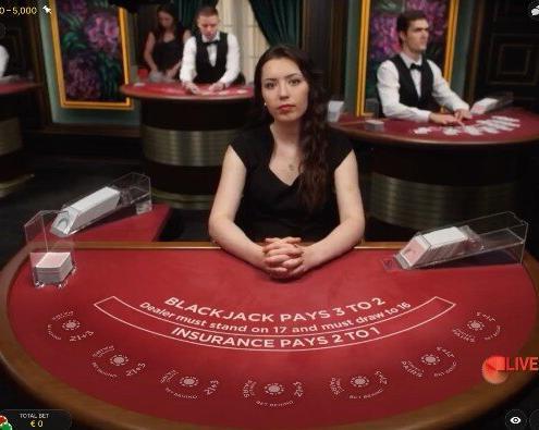 many live blackjack tables