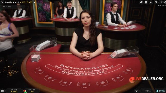 many live blackjack tables