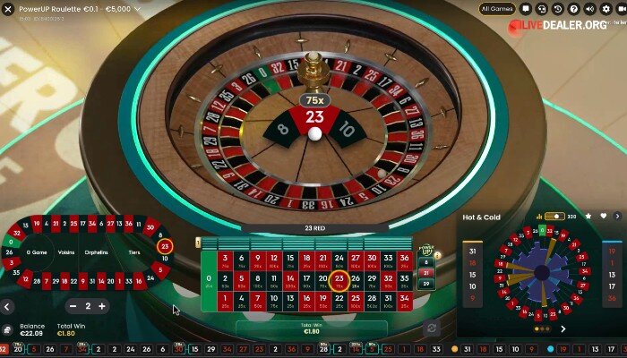 Power Up Roulette power payout