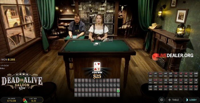 Dead or Alive Saloon win