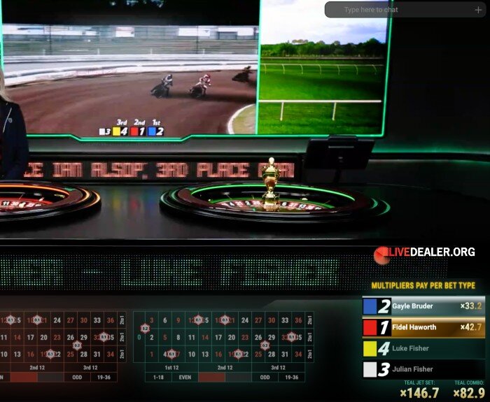 Jet Set Racing Roulette race