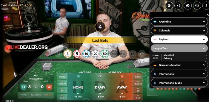 OnAir Card Matchup live scores