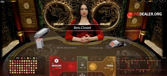 Onair Dragon Tiger bets closed