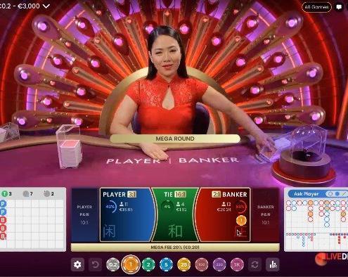 Mega Baccarat Meg around