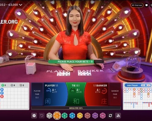 Mega Baccarat place bets