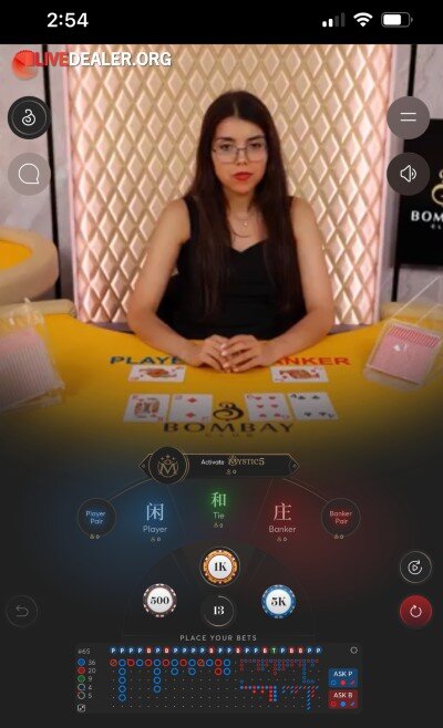 Bombay Live's Baccarat Mobile