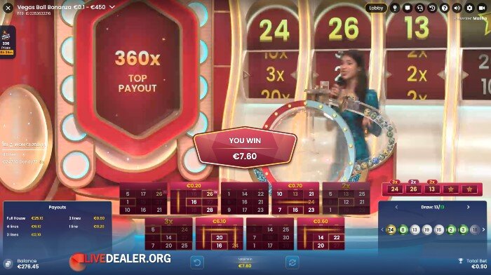 Vegas Ball Bonanza win