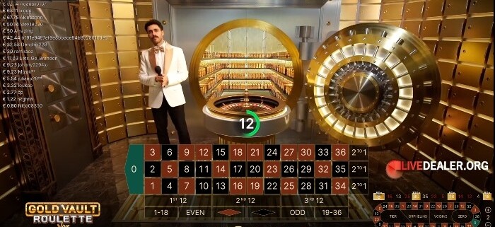 Gold Vault Roulette placebets