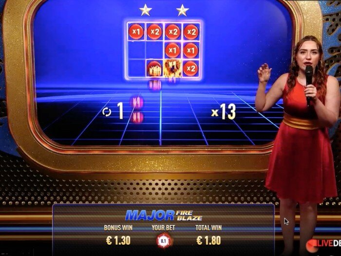 Mega Blaze Lucky Ball major multiplier