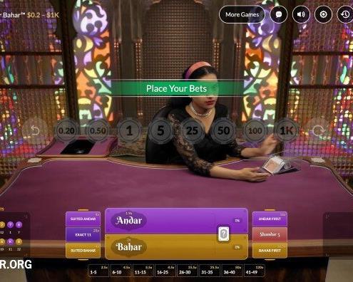 Shandar Andar Bahar place bets