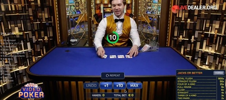 Evolution Video Poker Live