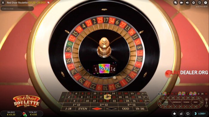 Red Door Roulette bonus round