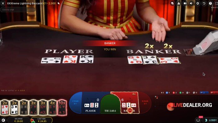 xxxtreme lightning baccarat multipliers