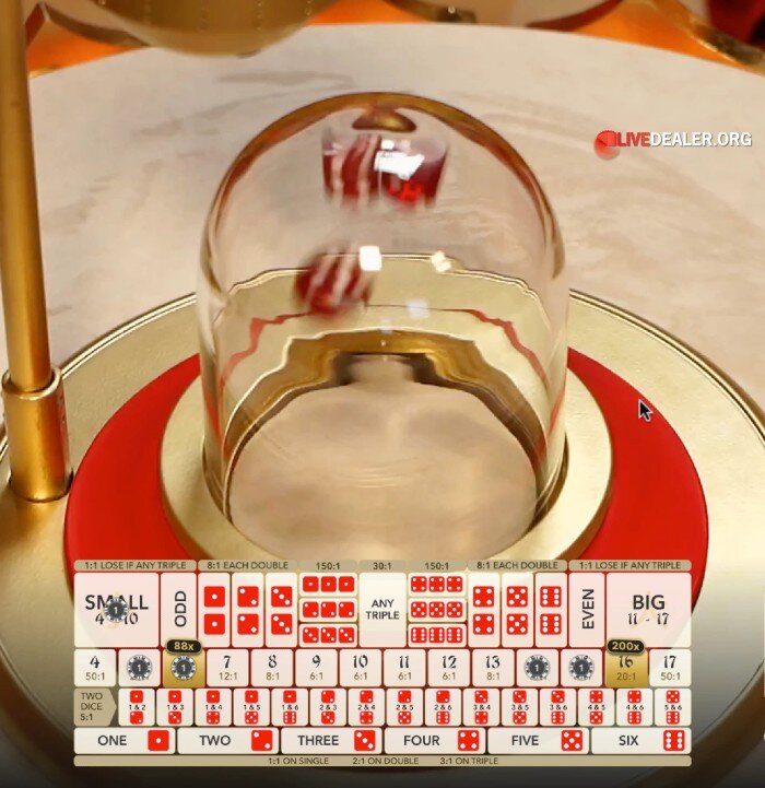 Instant Super SicBo multipliers